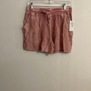 Splendid Mineral wash Rose pink thermal shorts, size S